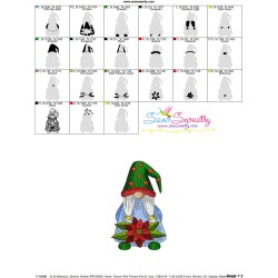 Gnome With Flowers-6 Embroidery Design Pattern-3