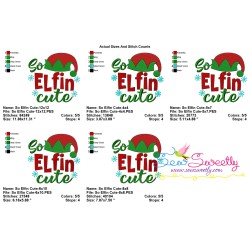 So Elfin Cute Christmas Lettering Embroidery Design Pattern-2
