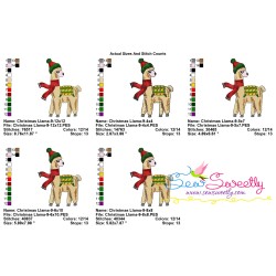Christmas Llama-7 Embroidery Design Pattern-2