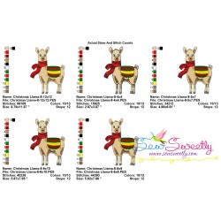 Christmas Llama-6 Embroidery Design Pattern-2