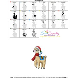 Christmas Llama-5 Embroidery Design Pattern-3