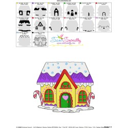 Christmas House-4 Embroidery Design Pattern-3