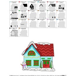 Christmas House-2 Embroidery Design Pattern-3