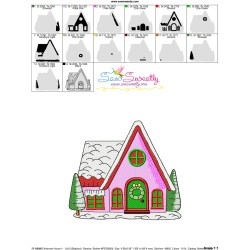 Christmas House-1 Embroidery Design Pattern-3