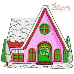 Christmas Houses Embroidery Design Bundle-4