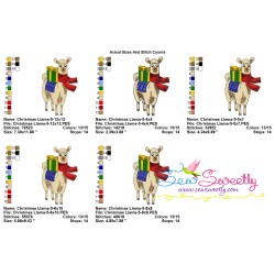Christmas Llama-3 Embroidery Design Pattern-2