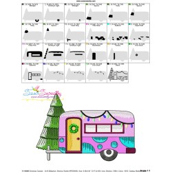 Christmas Caravan-6 Embroidery Design Pattern-3