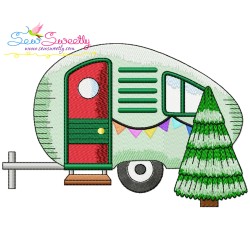 Christmas Caravans Embroidery Design Bundle-6