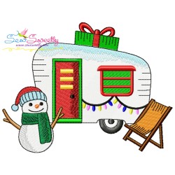Christmas Caravans Embroidery Design Bundle-7