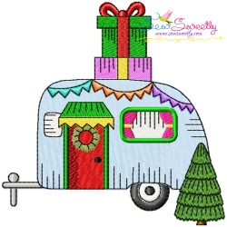 Christmas Caravans Embroidery Design Bundle-8