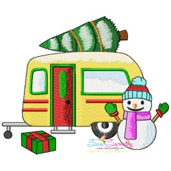 Christmas Caravans Embroidery Design Bundle-4