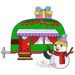 Christmas Caravans Embroidery Design Bundle-3