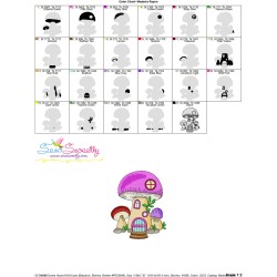 Gnome Mushroom House-8 Embroidery Design Pattern-3