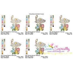 Gnome Mushroom House-7 Embroidery Design Pattern-2