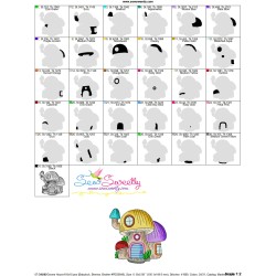 Gnome Mushroom House-6 Embroidery Design Pattern-3
