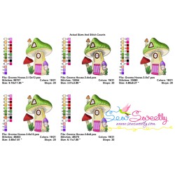 Gnome Mushroom House-3 Embroidery Design Pattern-2