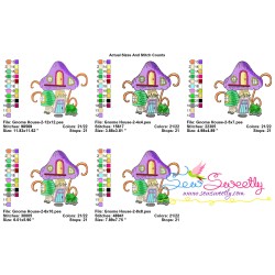 Gnome Mushroom House-2 Embroidery Design Pattern-2