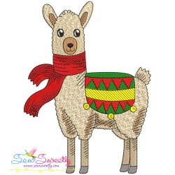 Christmas Llamas Embroidery Design Bundle-8
