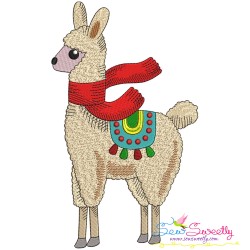 Christmas Llamas Embroidery Design Bundle-2