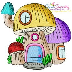 Gnome Mushroom Houses Embroidery Design Bundle-3