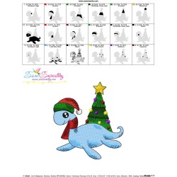 Christmas Dinosaur-4 Embroidery Design Pattern-3