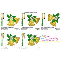 Christmas Bells And Daisy Embroidery Design Pattern-2