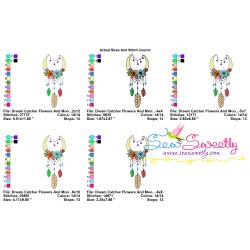 Dream Catcher Flowers And Moon-9 Embroidery Design Pattern-2