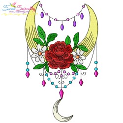 Dream Catcher Flowers And Moon Embroidery Design Bundle-3
