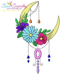 Dream Catcher Flowers And Moon Embroidery Design Bundle-9
