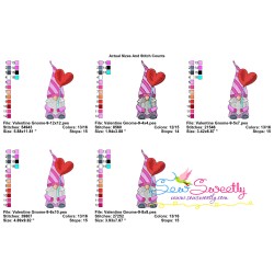 Valentine Gnome-9 Embroidery Design Pattern-2