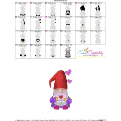 Valentine Gnome-6 Embroidery Design Pattern-3