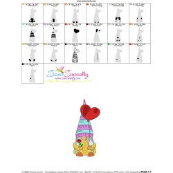 Valentine Gnome-5 Embroidery Design Pattern-3