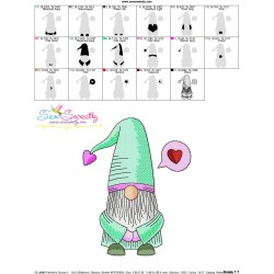 Valentine Gnome-1 Embroidery Design Pattern-3
