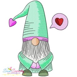 Valentine Gnomes Embroidery Design Bundle-11