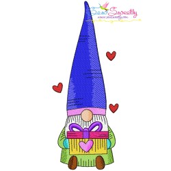 Valentine Gnomes Embroidery Design Bundle-8