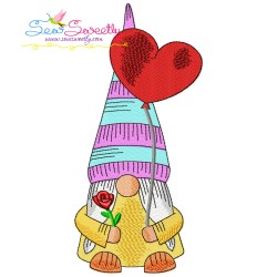 Valentine Gnomes Embroidery Design Bundle-9