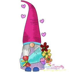 Valentine Gnomes Embroidery Design Bundle-5