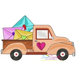 Valentine Trucks Embroidery Design Bundle-10