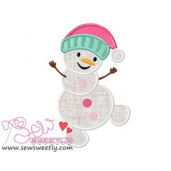 Snowman-4 Applique Design Pattern-1