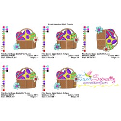 Easter Eggs Basket-3 Embroidery Design Pattern-2