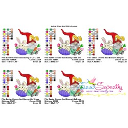 Easter Gnome And Bunny-5 Embroidery Design Pattern-2