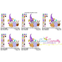 Easter Gnome And Bunny-3 Embroidery Design Pattern-2