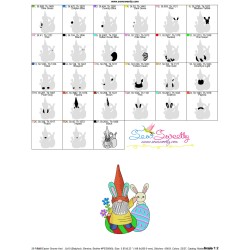 Easter Gnome And Bunny-1 Embroidery Design Pattern-3