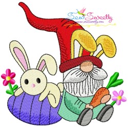 Easter Gnomes And Bunnies Embroidery Design Bundle-3