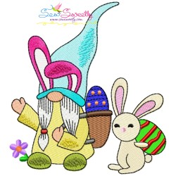 Easter Gnomes And Bunnies Embroidery Design Bundle-7