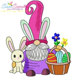 Easter Gnomes And Bunnies Embroidery Design Bundle-2