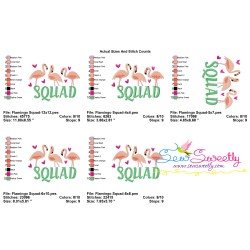 Flamingo Squad Embroidery Design Pattern-2