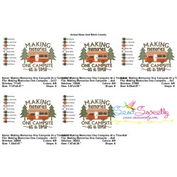 Making Memories One Campsite at a Time Camping Lettering Embroidery Design Pattern-2