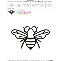 Honey Bee-2 Applique Design Pattern-3
