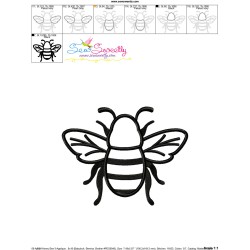 Honey Bee-3 Applique Design Pattern-3